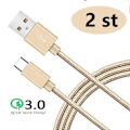 Miniatyrbild 6 av 7: 2 st super kvalitet 3 m  usb-c|ljusblå blå