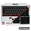 Toppfodral med batteri och tangentbord (ANSI US) för MacBook Pro 13\" A2289 (2020) (silver) silver