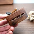 Miniatyrbilde 2 av 3: 1 stk Rustikk Bryllupsringboks Bryllupsdag Ringholder