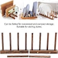Miniatyrbild 5 av 5: Justerbar Design Bambu Skärbräda Organisatör, Multifunktionellt Verktyg För Olika Köksbehov, Lätt Att Rengöra Och Resistent Mot Mögel, Grytlock