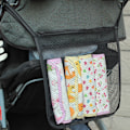 Miniatyrbillede 1 af 5: Sort Baby Stroller Mesh Bag Barnevogn Vandflaske Tøj Opbevaring
