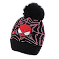 Miniatyrbillede 1 af 2: Spiderman Hue Vinter Varm Pom Pom Tyk Strikket Ski Hue Til Børn Drenge -NMAOV( Sort)