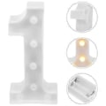 Miniatyrbillede 3 af 3: Lysende Tal Tal 1 LED Lys Dekorativt Tal LED Lys til Fest Soveværelse Stue