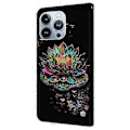 Miniatyrbild 5 av 5: Skal till iPhone 16 Pro Max, mönstertryckt skyddsfodral TPU+PU Läder Flip Telefonfodral (Stil M)