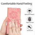 Miniatyrbillede 5 af 5: Til Samsung Galaxy A32 5G/M32 5G PU Læder Wallet Cover Blomster Prægning Telefon Cover med Støttefod (Style C)