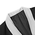 Miniatyrbillede 3 af 5: Herre Farveblok Sjal Krave Flap Lomme Slim Fit Business Suit Jakke (S Sort)