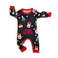 Miniatyrbild 1 av 2: Julpyjamas för familjen - matchande pyjamas för pappa, mamma, dotter och son - tryckt nattkläder, semesterkläder, julpyjamas, pyjamasset (3-6 månader, spädbarn)