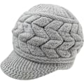 Miniatyrbillede 5 af 5: Dame Vinter Beanie Varm Strikket Slouchy Uld Huer Cap med Visor