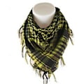 Pikkukuva 1 / 4: Unisex Houndstooth Arabiallinen Taktinen Aavikon Armeijan Shemagh Keffiyeh Tupsuhuivit (Keltainen)
