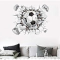 Miniatyrbild 1 av 5: 3D 40 X 50cm Fotbollsdekaler, Fotbollsväggdekaler för Sovrum för Pojkar, 3D Väggkonst Vinyl Dekaler för Pojkrum Lekrum Vardagsrum