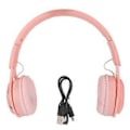 Miniatyrbild 1 av 4: Y08 Barnhörlurar Macaron Stilren Stereo Ljud Vikbara Plug-in Kort Bluetooth Öronhörlurar (Rosa)