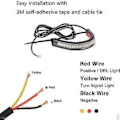 Miniatyrbilde 5 av 5: 2 stk. Fleksible Switchback Tofarget Motorsykkel LED Gaffel Blinklys DRL Kjørelys