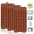 Miniatyrbillede 2 af 5: Chokoladeform | 3 stk. 24 Brune Chokolade Silikonforme
