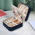 Miniatyrbillede 4 af 5: Opgraderet Spejl Smykkeboks Organizer Smykker Display Case Candy Farve Klassisk Rejse Opbevaring PU Læder Øreringe Organizer (C11)