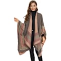 Miniatyrbilde 5 av 5: Elegant sjal med åpen front for kvinner, myk poncho, egnet for vår, høst og vinter