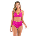 Miniatyrbild 1 av 5: Flickors badkläder split  dammode sexig samlad byst  bikini badkläder L Roseröd