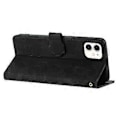 Miniatyrbillede 4 af 5: Til iPhone 11 Mobiltelefon Etui Blomster Præget PU Læder Stand Wallet Cover (Style E)