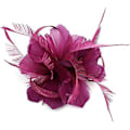 Miniatyrbillede 1 af 3: Fascinatorer til Kvinder Bryllups Fascinator Hat Blomst Mesh Fjer Pandebånd QB-Lilla