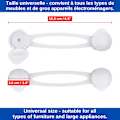 Miniatyrbillede 5 af 5: Børnesikkerhedslåse, 10 stk., i hvid-transparent, multifunktionel