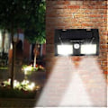 Miniatyrbild 3 av 5: LED-vägglampa med mänsklig kroppssensor, vattentät COB-vägglampa, solcellsdriven för vägkorridor