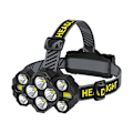 Miniatyrbilde 1 av 5: Oppladbar hodelykt - 2024 oppgradert 22 000 lumen, 10 LED-er, 10