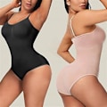 Miniatyrbild 2 av 4: Helkroppsshapewear Sömlös En-delad Kroppsshapare Mage Höft Shapewear Underkläder (L Aprikos)