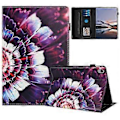 Miniatyrbild 1 av 5: Fodral för iPad (2025) / 10.9 (2022) Mönstrat Läder Tabletskydd med Auto Sleep / Wake, Korthållare (Färgglada Blommor)