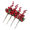 Miniatyrbillede 2 af 3: 4 stk. Simuleringsbærbuket DIY Blomsterarrangement Rustik Pynt Husholdningsdekoration til Fest Hjem