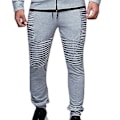 Miniatyrbilde 1 av 5: Fianao Joggebukser Pustende Ensfarget Trekksnor Elastisk Midje Utendørs Slanke Bukser for Treningssenter (M Lys Grå)