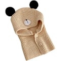 Miniatyrbild 1 av 5: Balaclava-mössa för barn - beige, vinteröronmuffar för pojkar och