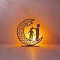 Miniatyrbillede 1 af 4: Håndlavet Natlampe, 3D Måne og Stjerne LED Lys Dekoration, Ramadan Mubarak Lampe Dekorationer, Hjemmefest Soveværelse Eid Ornamenter Gave til Muslimer