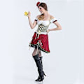 Pikkukuva 5 / 5: 100% Uudet Päivitetyt Oktoberfest-asut Naisille, Saksalaiset Puvut Baijerilaiset Dirndl-mekot Oktoberfest-asut (L Valkoinen)