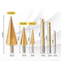 Miniatyrbild 3 av 5: 6-pack Stegborr Set Metall Slitstark Hög Hårdhet Upprepande Stegborr 3-pack Stegborr 3-pack Sågborr 103mm( )