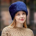 Miniatyrbillede 4 af 5: Vintervarm Pludset Hat Til Rejser, Dating, Bryllup Plus Fløjl Tyk Koldbeskyttende Hat Sort  Stil I