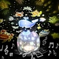 Miniatyrbilde 2 av 5: Barne nattlys stjerneprojektorlampe 360° roterende musikk nattlys + timer + fjernkontroll + 6 farger LED stjerneklar himmel baby nattlys