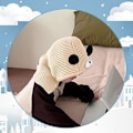 Miniatyrbilde 3 av 5: Balaklava-lue for barn - beige, vinterørevarmere for gutter og jenter