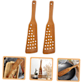 Miniatyrbild 3 av 5: 2 st trästekspade matlagningsredskap träskyffel pannkaksspade