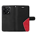 Miniatyrbillede 4 af 5: KT Læder Serie-1 Til Xiaomi 14T Læder Etui Farvesplejsning Telefon Cover Wallet Stand (Style A)