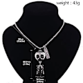 Miniatyrbillede 3 af 3: Statement Halskæder Occident Ny Hip-hop Modetrend Mænd Og Bogstav W Diamant Halskæde SL