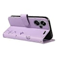 Pikkukuva 4 / 5: Xiaomi Redmi Note 13 Pro+ 5G Nahkakotelo Lompakko Puhelinkuori Voikukan Kuviointi - Violetti (Violetti)