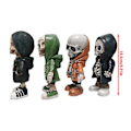 Miniatyrbillede 5 af 5: 1 stk 2023 Ny Cool Skelet Figuriner Harpiks Håndværk Sød Statue Skelet Mindesmærke Samleobjekt Halloween Dekoration Bil Dekoration (Grøn)