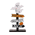 Miniatyrbillede 1 af 3: Halloween Dekoration Bord Midtpunkter Græskar Spøgelse Træ Ornamenter Trick Or Treat Bordplade Skilte Til Indendørs Fest Hjem (A)