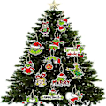 Miniatyrbild 2 av 5: 24-pack Julgran Grinch-prydnader Julhängande Dekorationer Fest 2023