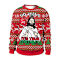 Miniatyrbillede 1 af 2: Kvinde Mand Elskere Par Grim Jul Trøje Trykt Sjov Trøje Sweatshirt Julefest Toppe (L C)
