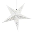Pikkukuva 3 / 3: 2 kpl Paper Star -riipuskoristeet 3D Tähti Ripus Koristeelliset Rekvisiitat (1 kpl 60cm Kulta, 1 kpl 60cm Hopea)