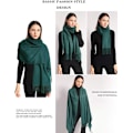 Miniatyrbilde 5 av 5: Pashmina Gave Bryllupsgjest Vinter Sjal for Kvinner Sjal Fest Myk Tykk for Kvinner Stoler 200 x 70cm