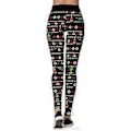 Miniatyrbild 2 av 3: Dam Leggings med Hög Midja, Jultema, Randiga, Grinch, Snöflinga Tryckt (L B)