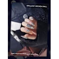Miniatyrbild 4 av 4: Set med 2 diamantnaglar som lyser superglänsande nagelpulver som lyser N