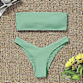 Miniatyrbillede 5 af 5: Dame Strand Bikini Sæt, Mode Ensfarvet Sexet Hul Åben Ryg Bikini Badedragt Split Badedragt Sommer Push up (style75)