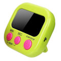 Miniatyrbillede 1 af 5: Grøn digital timer magnetisk køkken timer stor skærm læring